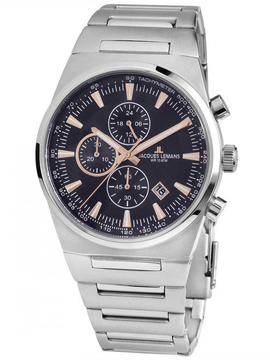 Jacques Lemans 1-1734B Manchester Chronograph Herr 43mm 10ATM
