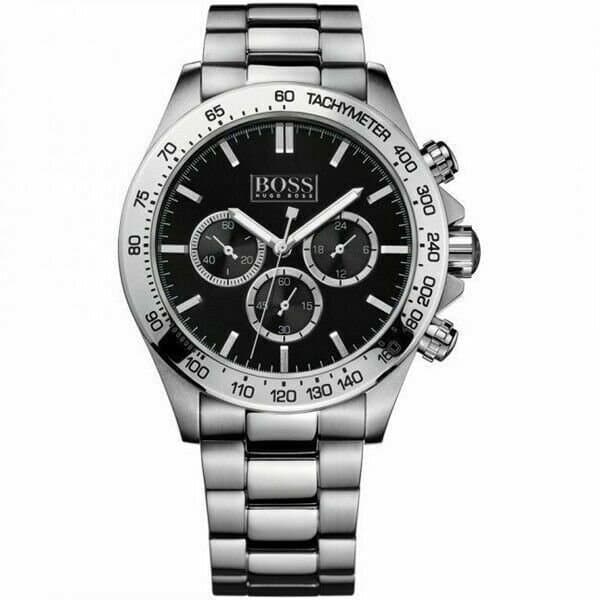 HUGO BOSS 1512965 Mens Ikon Chronograph Silver/Black