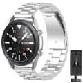 Miniatyrbilde 1 av 6: Armbånd i rustfritt stål Samsung Galaxy Watch 3 (45mm) - Sølv