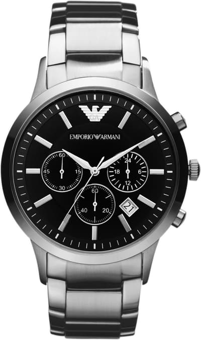 NY Emporio Armani AR2434 Renato kronograf Se Sølv