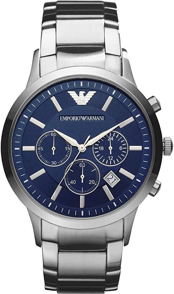 NEW EMPORIO ARMANI AR2448 Man Stainless Steel Chronograph