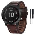 Pikkukuva 1 / 4: Nahkarannekoru Garmin Fenix 6X / 6X Pro - ruskea