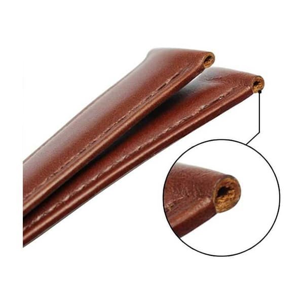 Klockarmband Brunt PU-Läder 18/20/22mm - Stålspänne