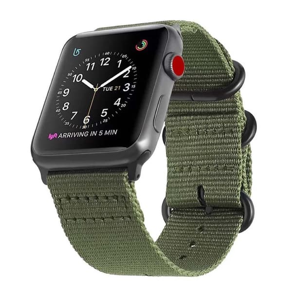 Apple Watch 1-8/SE/Ultra 42/44/45/49 Nylonarmband Natoarmband
