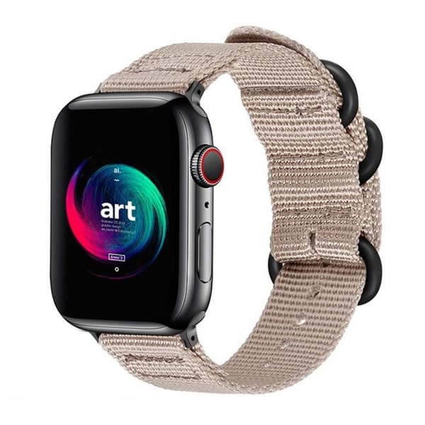 Apple Watch 1-8/SE/Ultra 42/44/45/49 Nylonarmband Natoarmband
