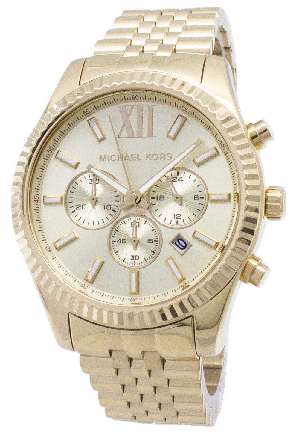 Michael Kors Lexington Chronograph Champagne Dial MK8281 Men's Watch