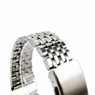 Klockarmband polerat rostfritt stål 7radigt | 22mm