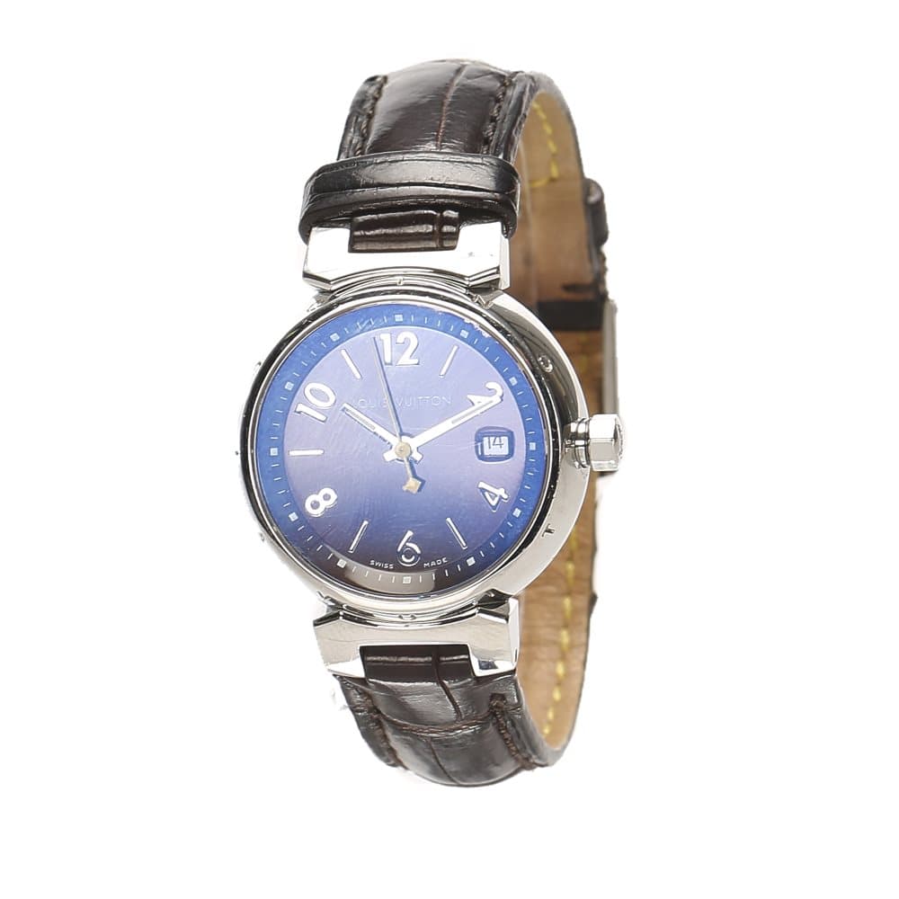 Pre-owned Louis Vuitton Tambour Q1211 Black