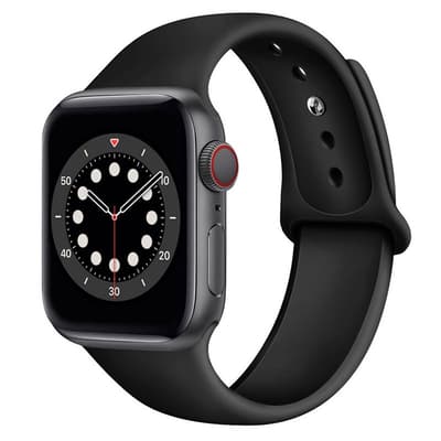 Apple Watch 6 (44mm) Sport Rannekoru S/M - Musta