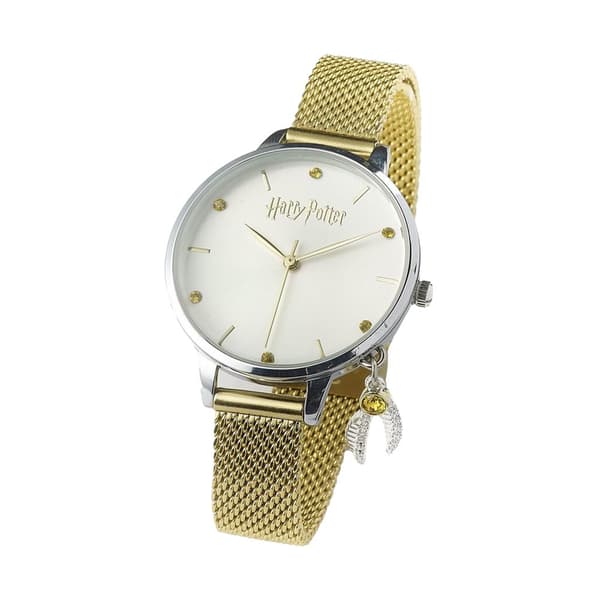 Harry Potter Unisex Adult Golden Snitch Analogue Watch Gold/Silver One Size