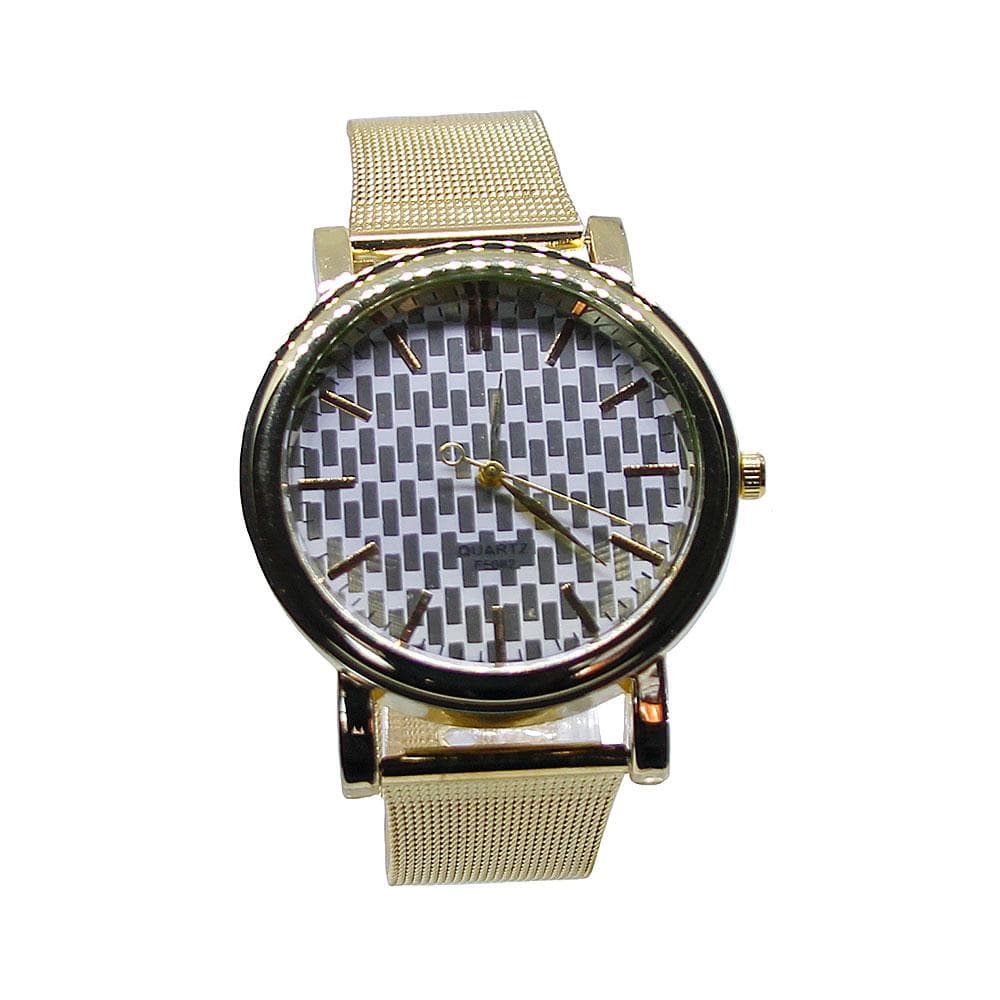 Elegant damklocka i guld med nätarmband