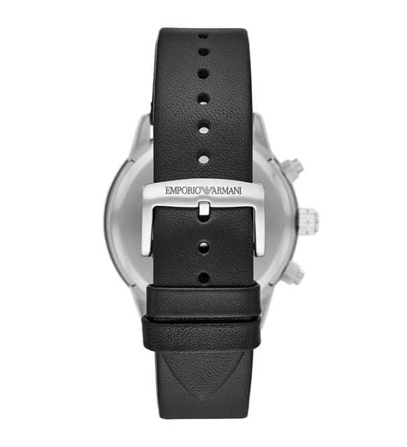 Emporio Armani AR11243 Ajastin Neljänneshihna Nahka Miesten kello