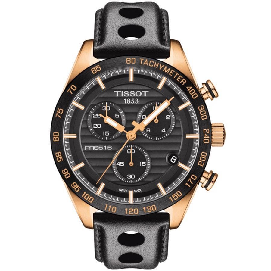 Tissot T100.417.36.051.00 PRS 516 Rose Gold Tone Kronograf Schweizisk Skapad Herrklocka