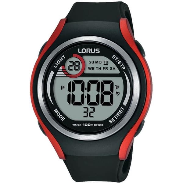 Lorus R2379LX9 musta silikonihihna Miesten kello
