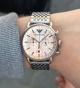 Emporio Armani AR11239 Chronograph rustfrit stål ksest mænd se