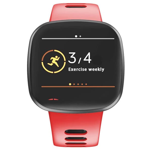 Twin Sport ranneke Fitbit Sense - Punamusta