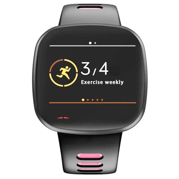 Twin Sport Armband Fitbit Sense - Svart/rosa