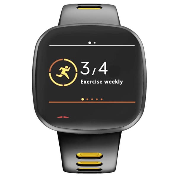 Twin Sport Armbånd Fitbit Versa 3  - Sort/gul