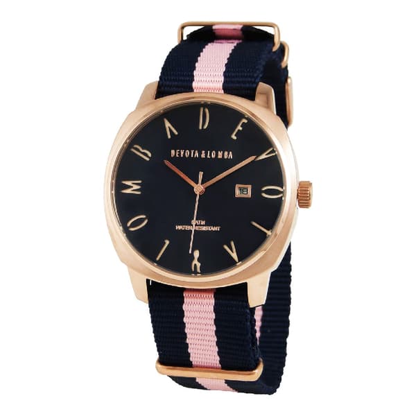 Klokker for Begge Kjønn Devota & Lomba DL008MSPBL-PK-03BLUE Rosa (Ø 42 mm)