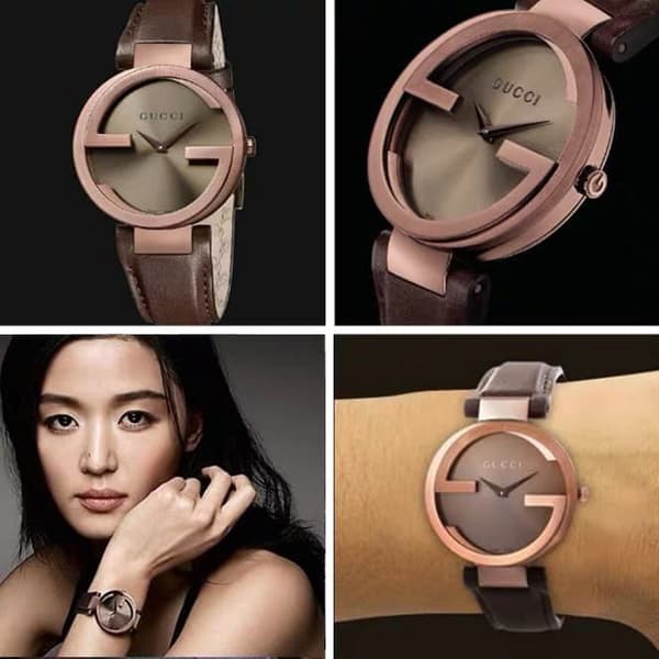 Gucci YA133309 Lukitus G Ruskea Dial Ruskea PVD Naisten Watch