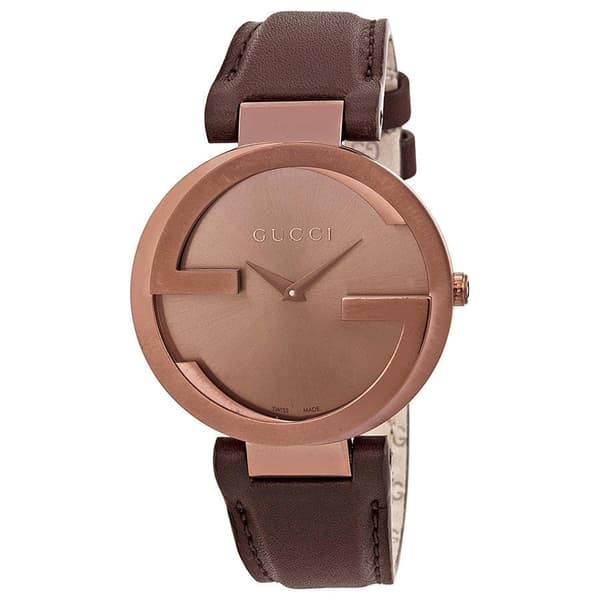 Gucci YA133309 Lukitus G Ruskea Dial Ruskea PVD Naisten Watch