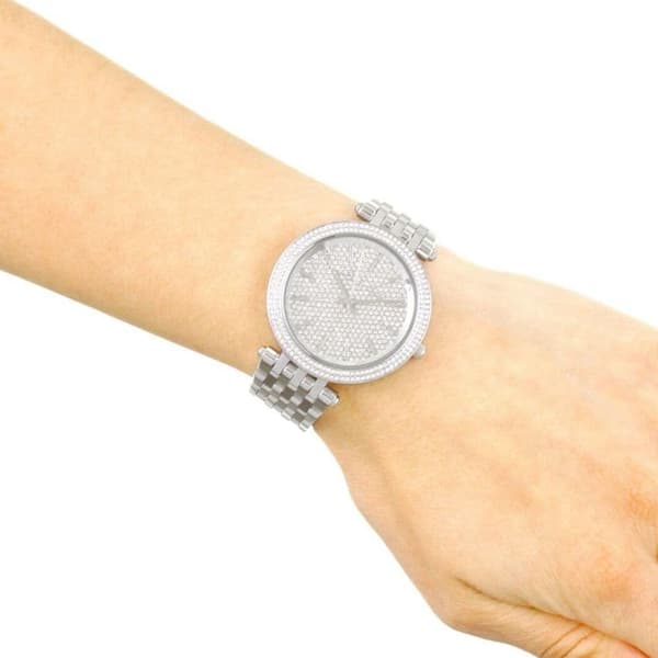 Michael Kors MK3437 Darci Silver Crystal Pave Damklocka