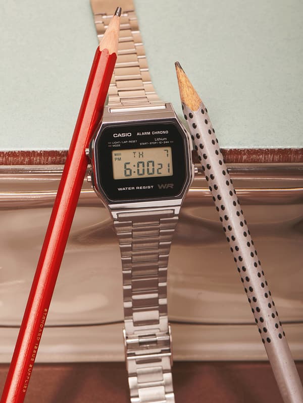Mens Watch Casio A158WEA-1EF, Quartz, 33mm, 3ATM