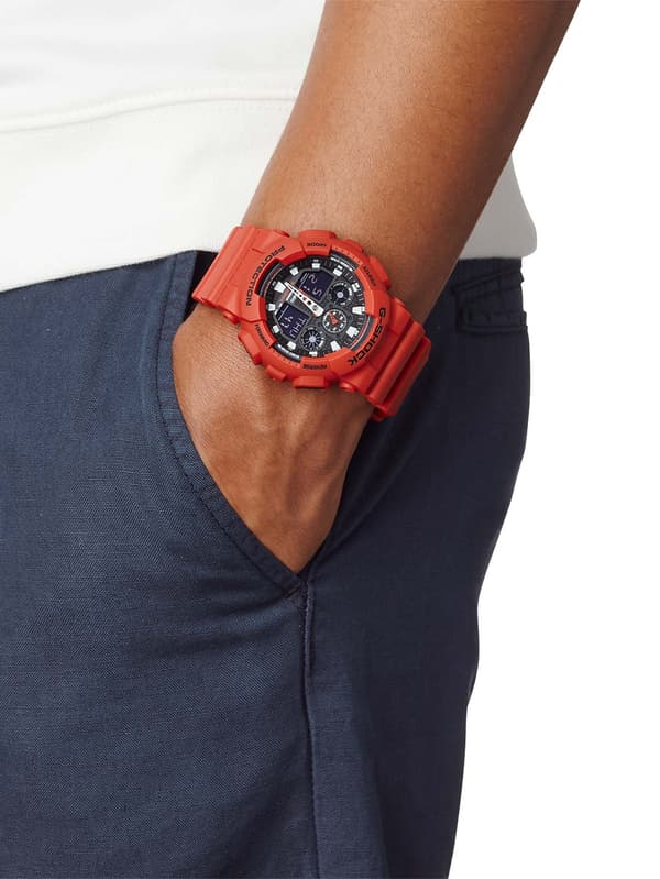 Mens Watch Casio GA-100B-4AER, Quartz, 51mm, 20ATM