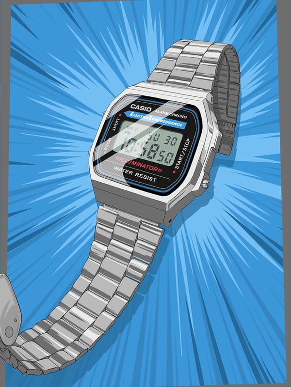 Mens Watch Casio A168WA-1YES, Quartz, 35mm, 3ATM