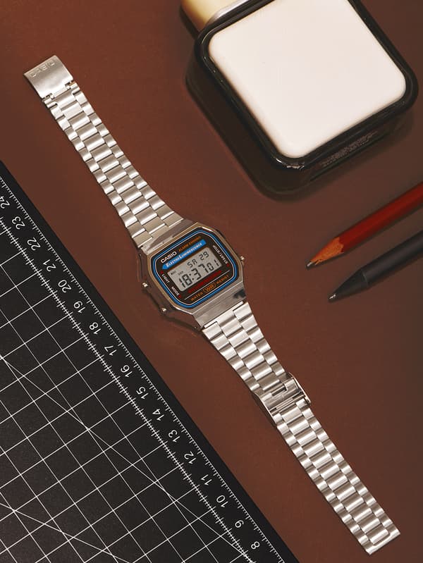 Mens Watch Casio A168WA-1YES, Quartz, 35mm, 3ATM