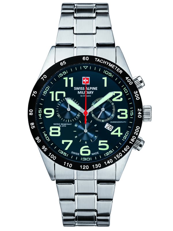 Mens Watch Swiss Alpine Military 7047.9135, Quartz, 45mm, 10ATM