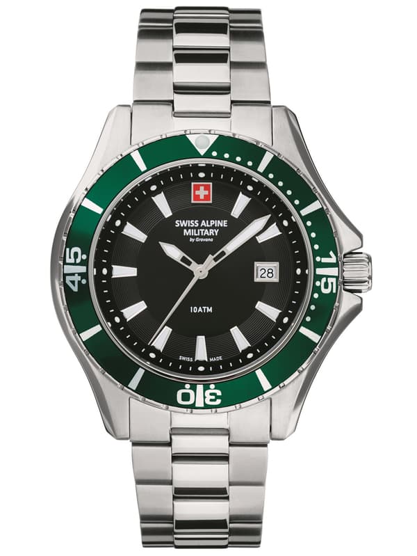 Mens Watch Swiss Alpine Military 7040.1134, Quartz, 45mm, 10ATM