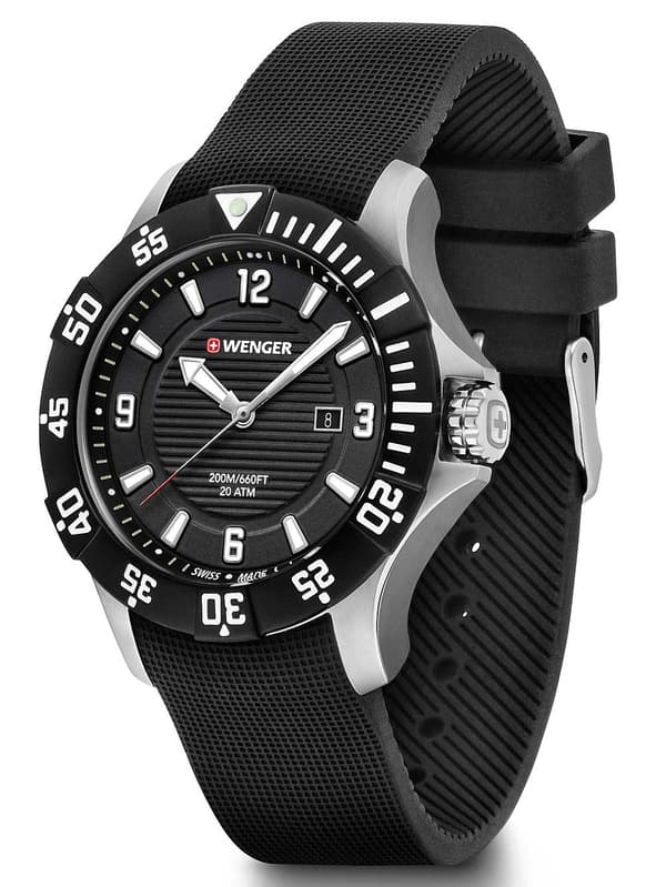 Mens Watch Wenger 01.0641.132, Quartz, 43mm, 20ATM