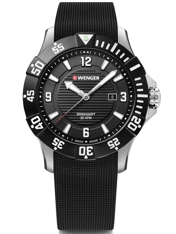 Mens Watch Wenger 01.0641.132, Quartz, 43mm, 20ATM