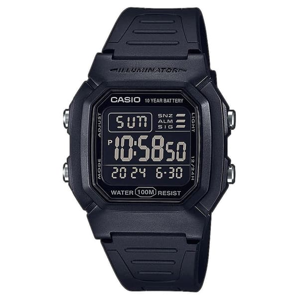 Mens Watch Casio W-800H-1BVES, Quartz, 37mm, 10ATM