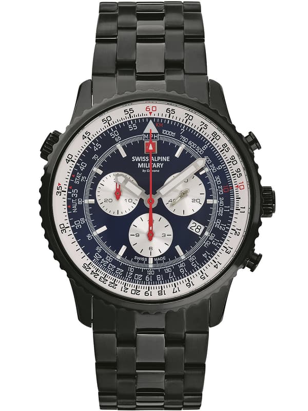Mens Watch Swiss Alpine Military 7078.9175, Quartz, 46mm, 10ATM