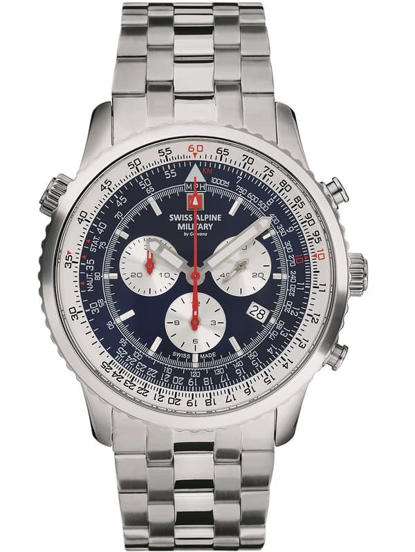 Mens Watch Swiss Alpine Military 7078.9135, Quartz, 46mm, 10ATM