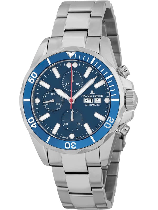 Mens Watch Jacques Lemans 1-1926G, Automatic, 44mm, 20ATM