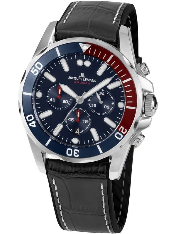 Mens Watch Jacques Lemans 1-2091B, Quartz, 43mm, 20ATM