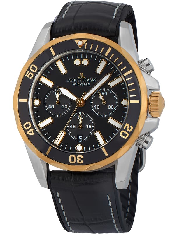Mens Watch Jacques Lemans 1-2091D, Quartz, 43mm, 20ATM
