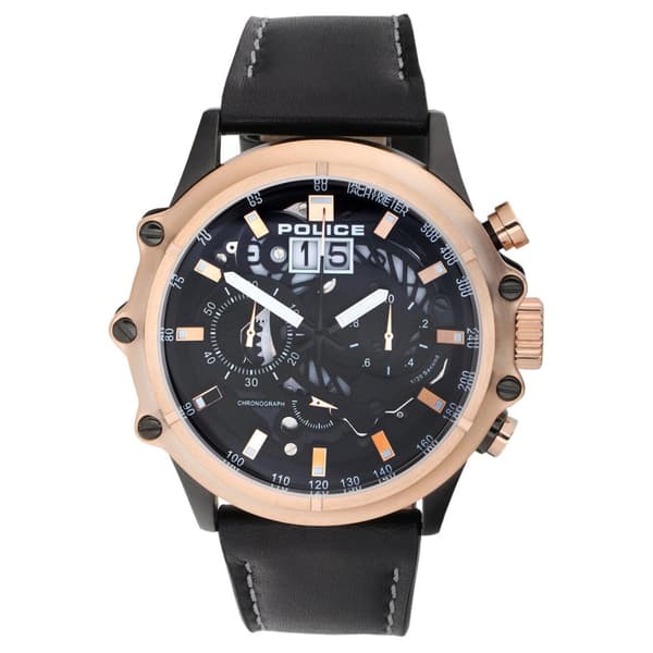 Mens Watch Police PL16018JSBR.02, Quartz, 49mm, 3ATM