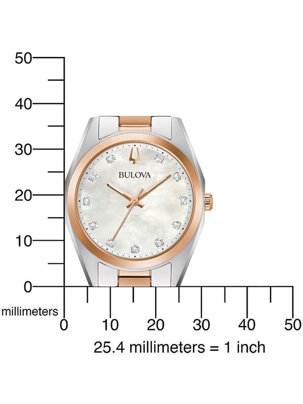 Ladies Watch Bulova 98P207, Quartz, 31mm, 3ATM