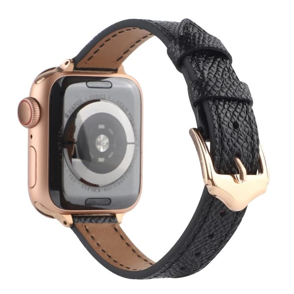 Apple Watch 7/8/9 41mm etc Klockarmband i PU läder - Svart