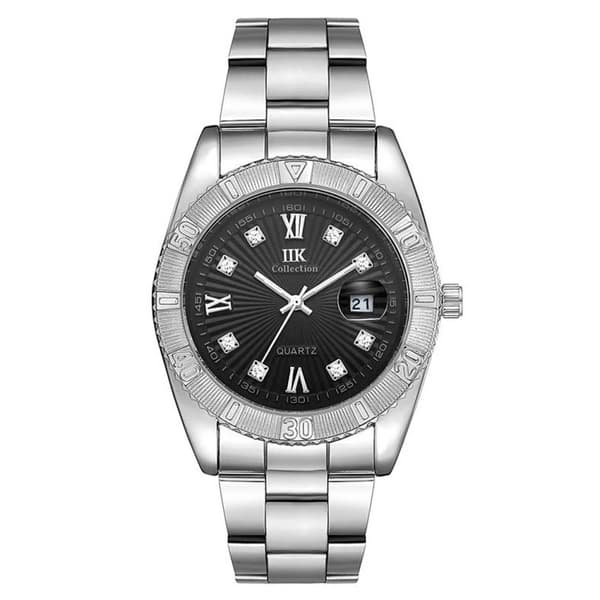 IIK Collection Diamond Klocka Silver Svart – Herrklocka Steel