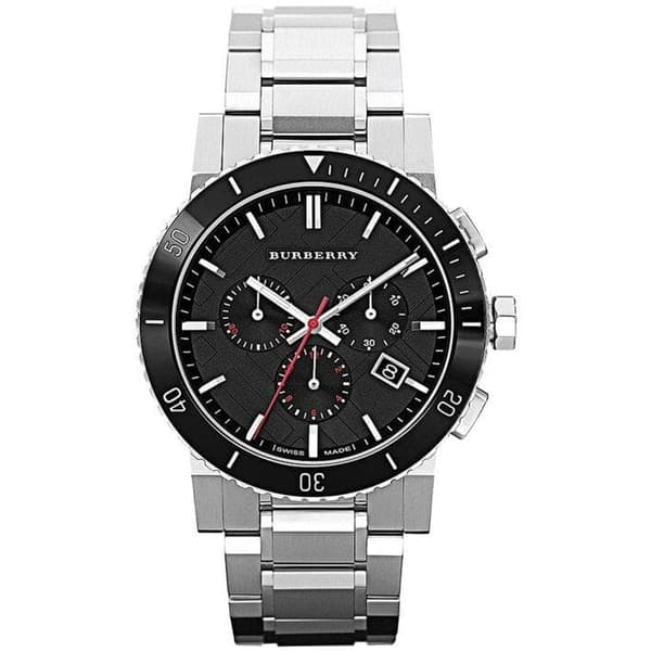 Burberry BU9380 Black Dial Chronograph Rostfritt stål herrklocka