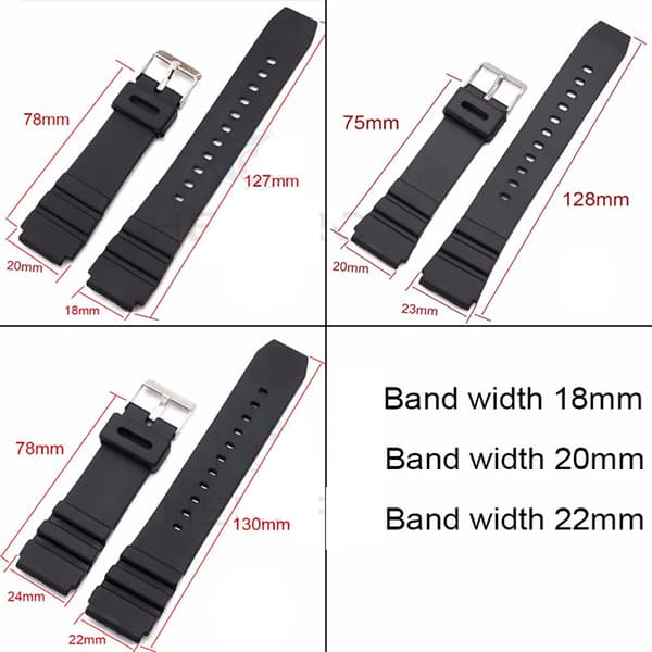 Stilrent Slittåligt Gummi Klockarmband