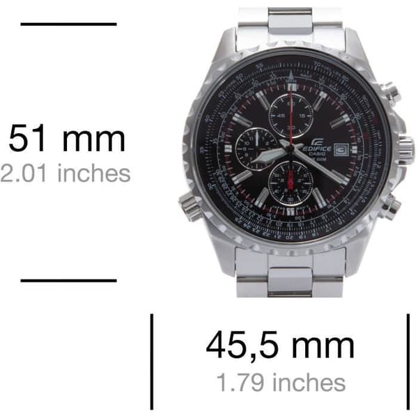 CASIO - Klocka i rostfritt stål - EDIFICE - Grå