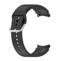 Pikkukuva 1 / 2: Silikoniranneke Samsung Galaxy Watch 4 Musta Hopeasoljella