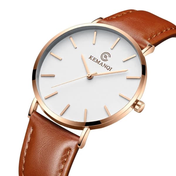 Quartz Klokke / Armbåndsur - Roségull/Brun