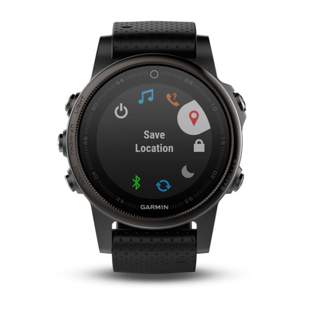 GARMIN FENIX 5S SAPPHIRE EDITION PREMIUM MULTISPORT GPS-KLOKKE SVART